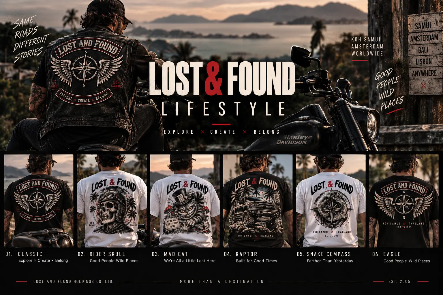 Lost & Found Lifestyle collection laid out